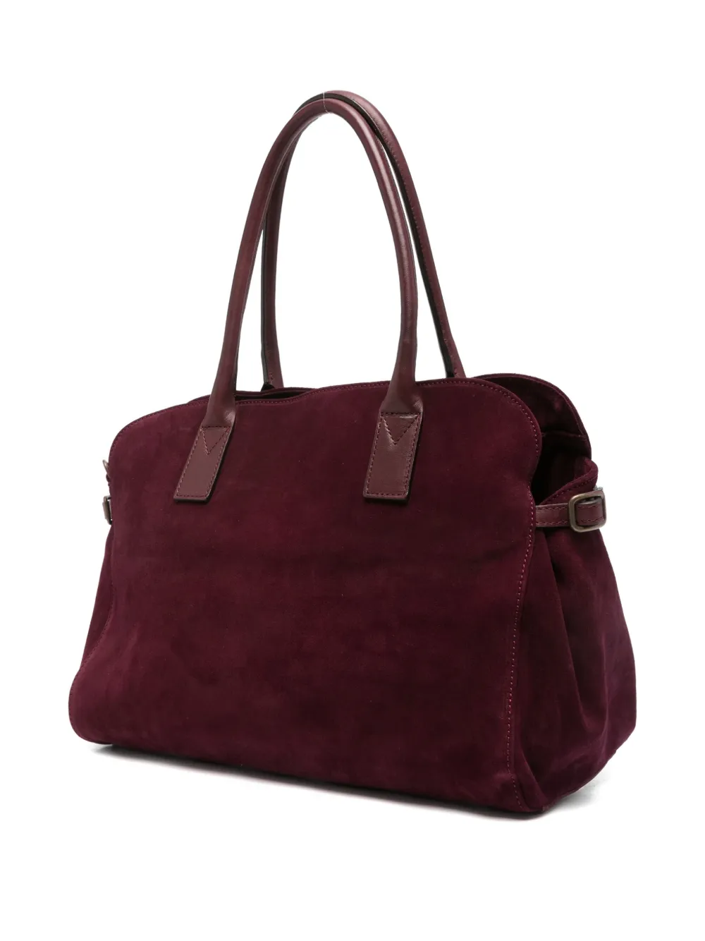 Reptile's House Suede Shoulder Bag In Red