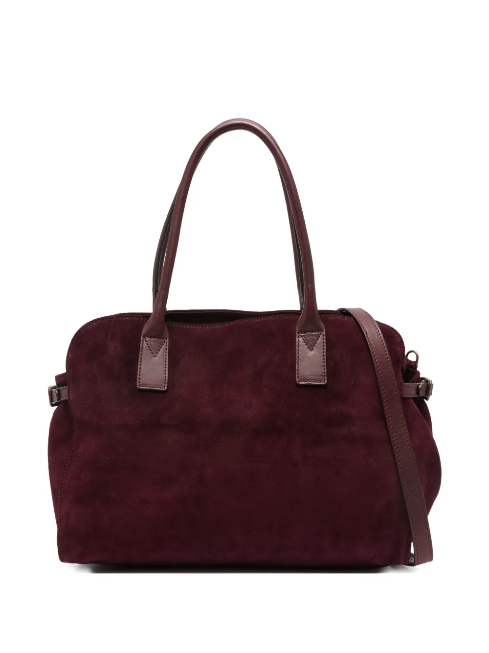 Reptile's House Suede Shoulder Bag In Red