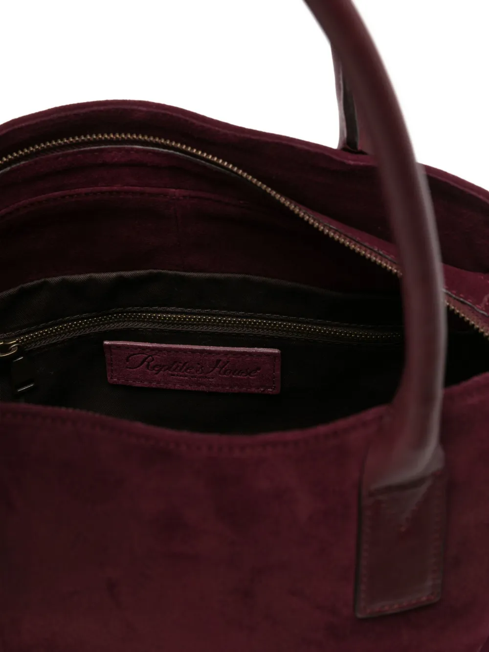 Reptile's House Suede Shoulder Bag In Red