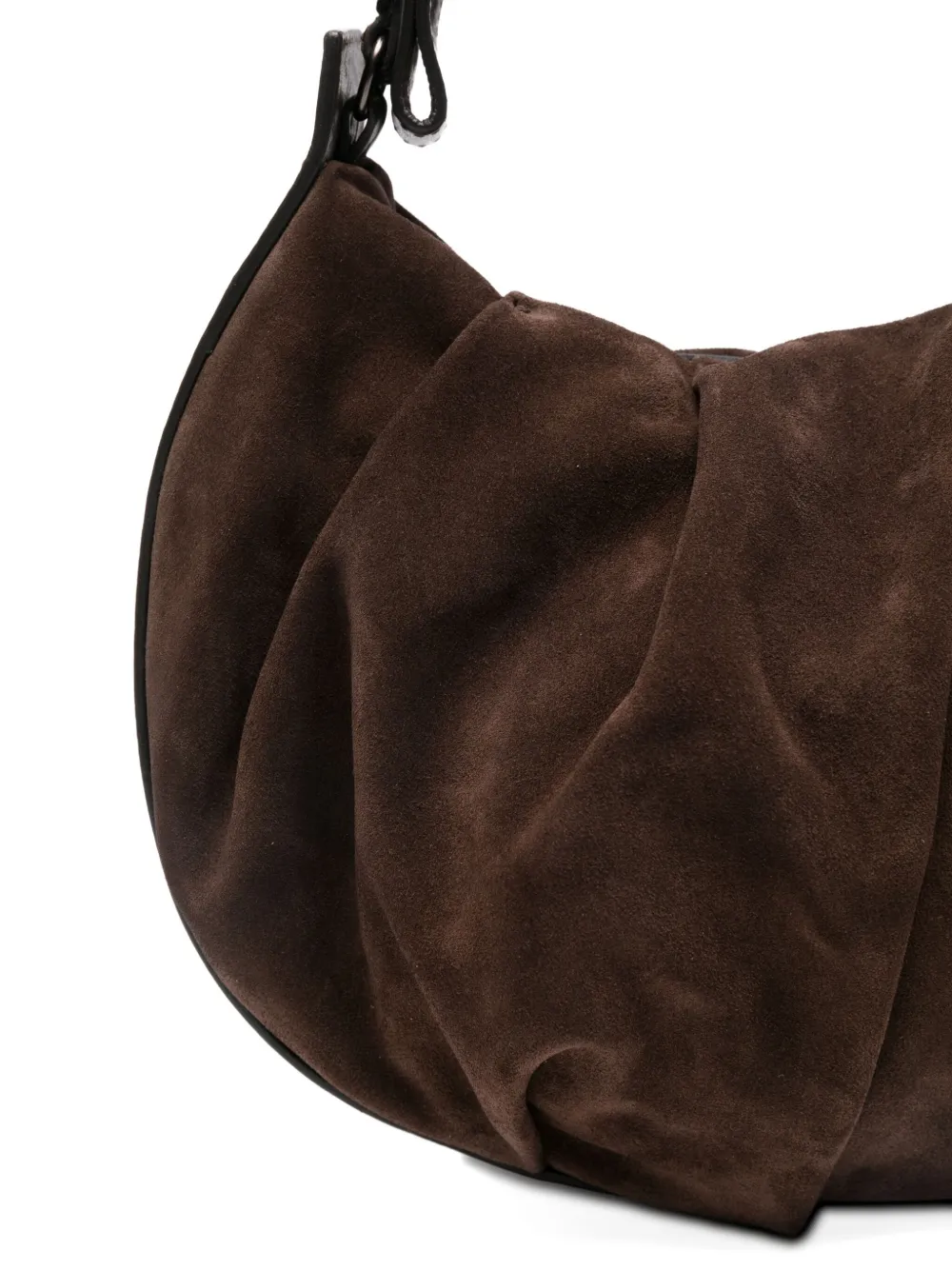 Reptile's House Pleated Shoulder Bag In Brown