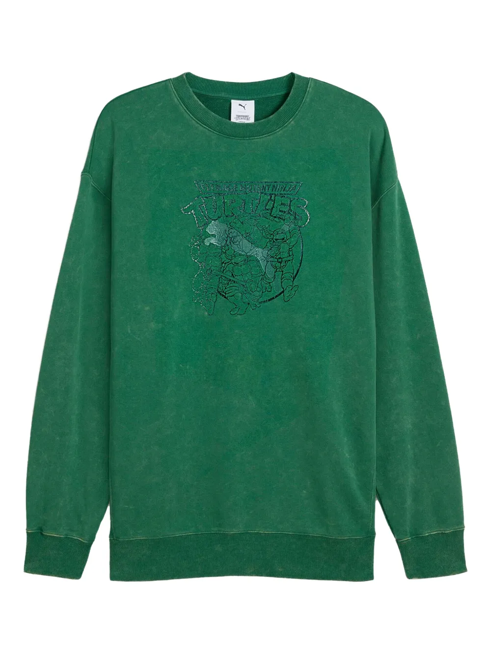 PUMA playera con cuello redondo en colaboración con TMNT | verde | Image 1