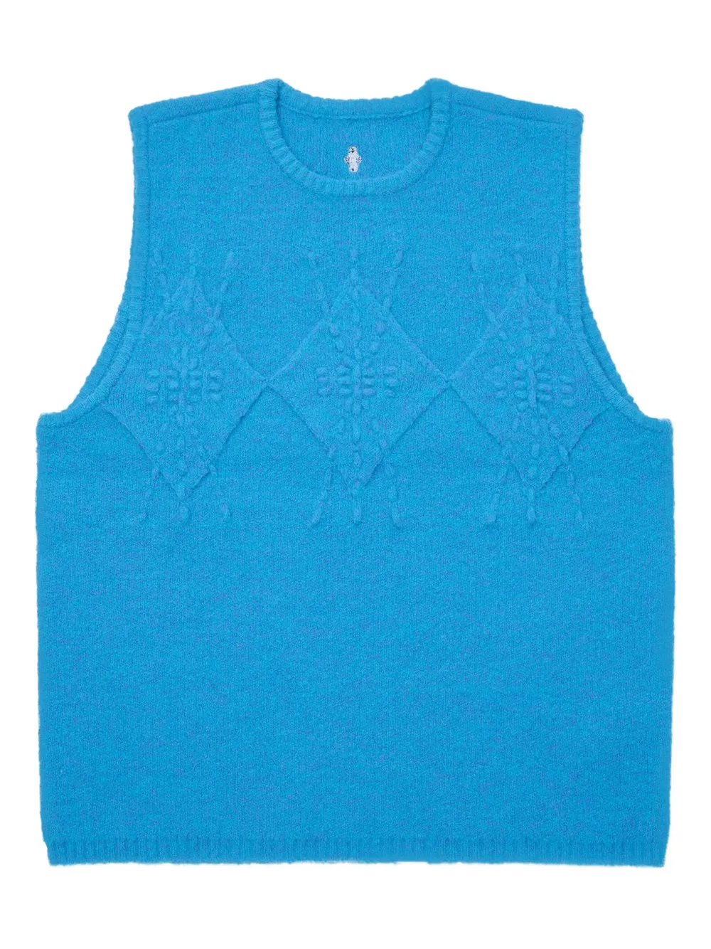 Ader Error crew-neck knitted vest - ブルー Ader Error crew-neck knitted vest - ブルー
