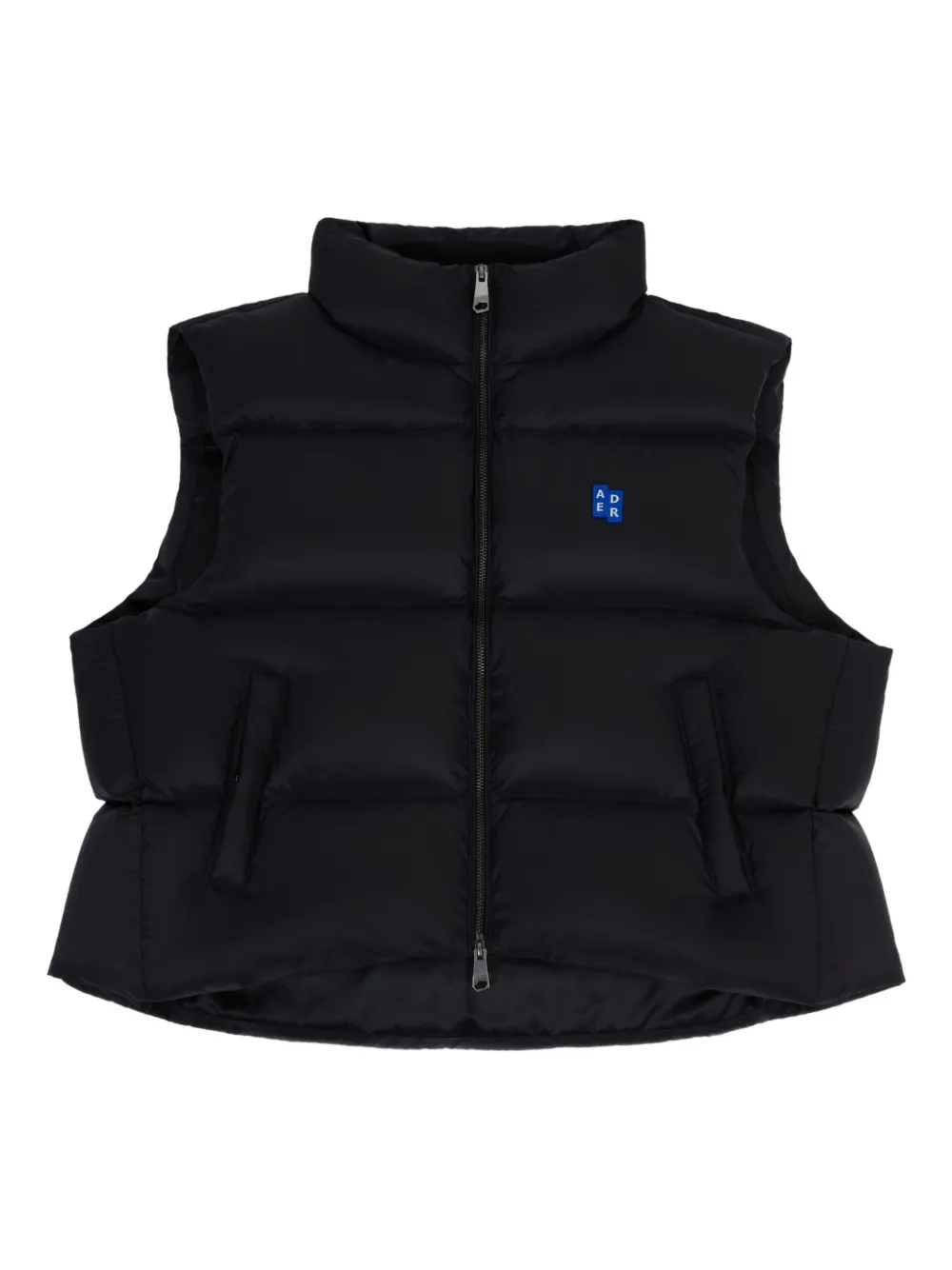 Ader Error Tag-appliqué Gilet In Black
