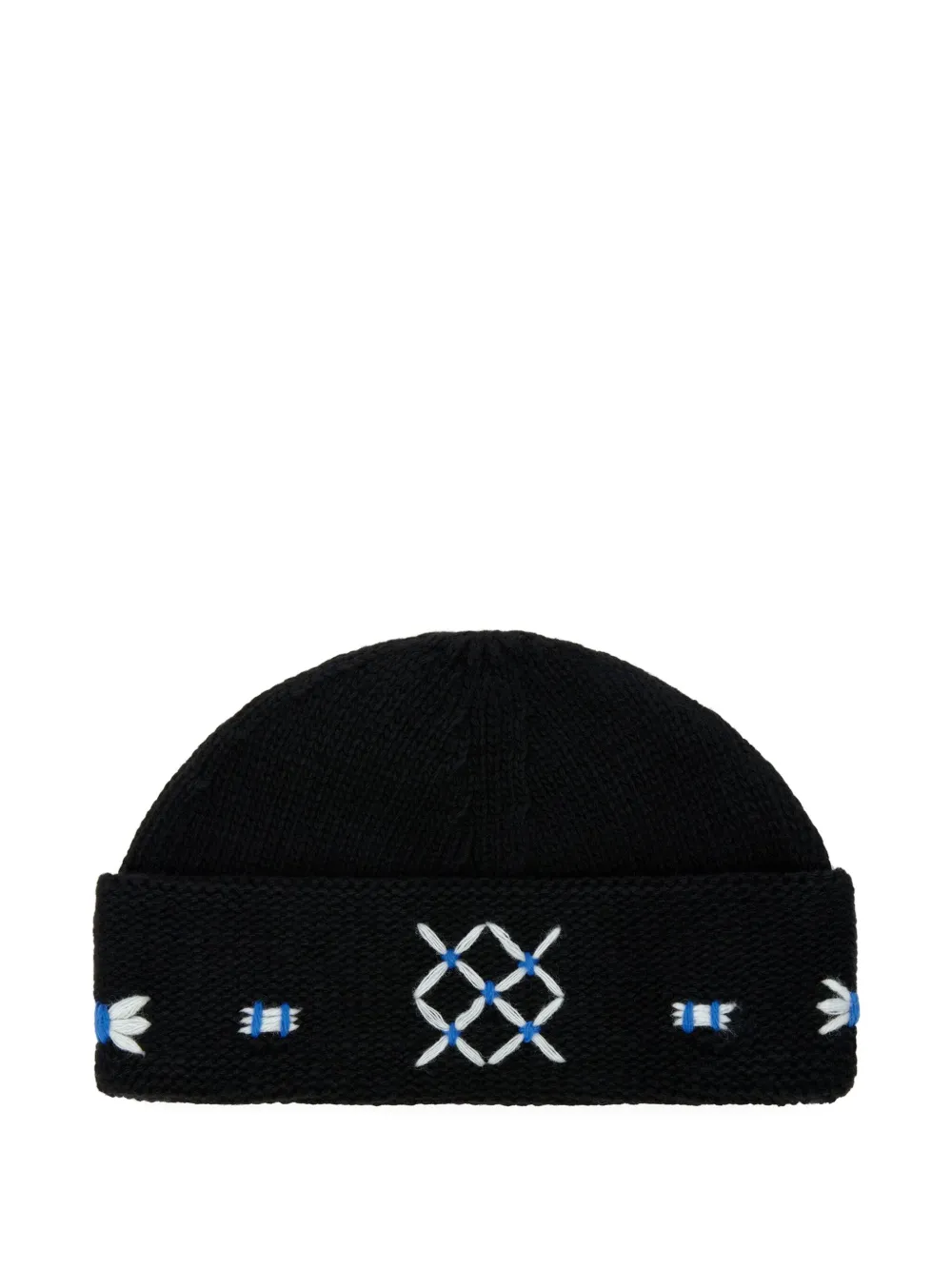 Ader Error handmade-embroidery beanie hat | Black | Image 1