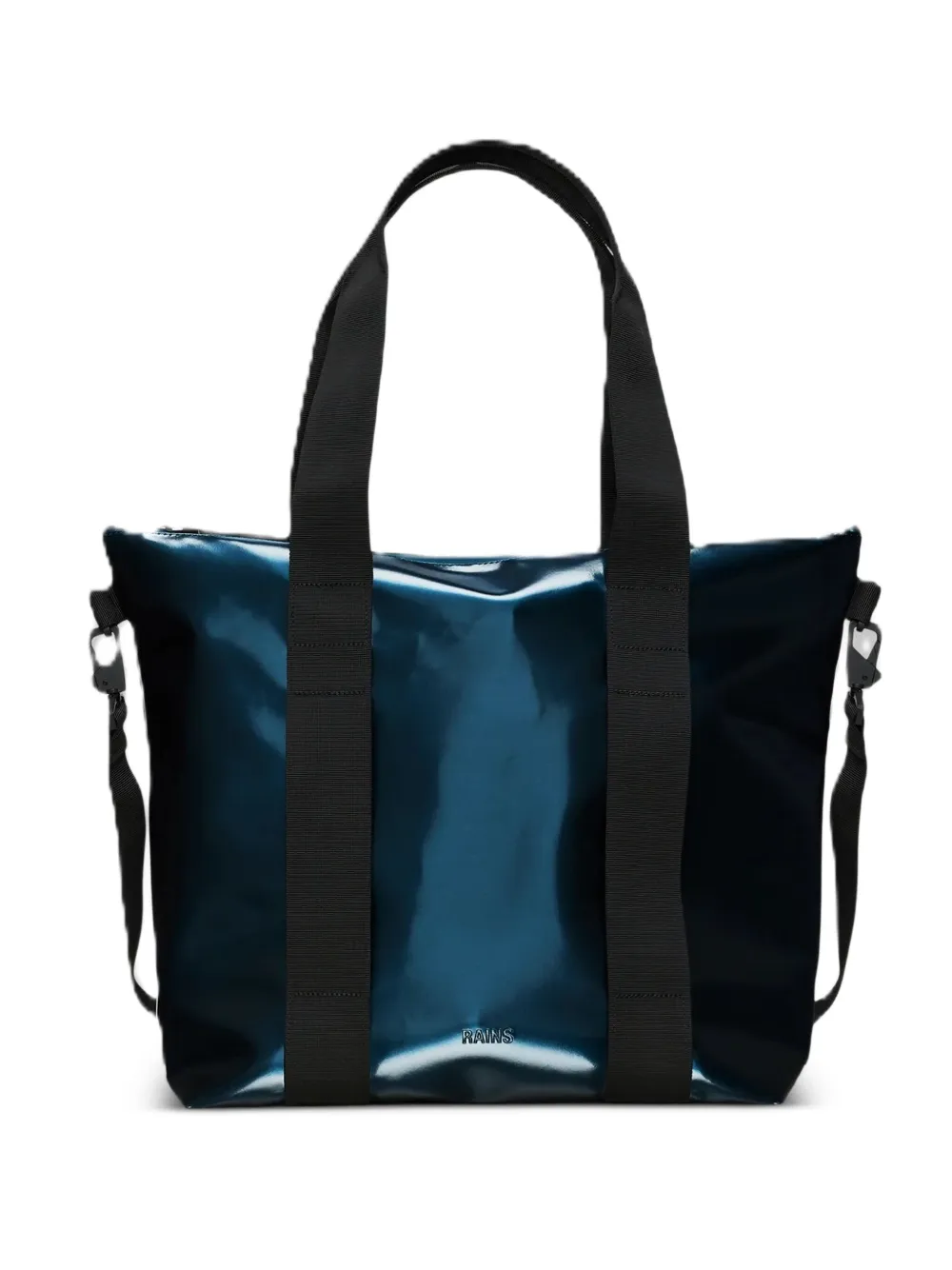 Rains mini logo-debossed tote bag | Blue | Image 1