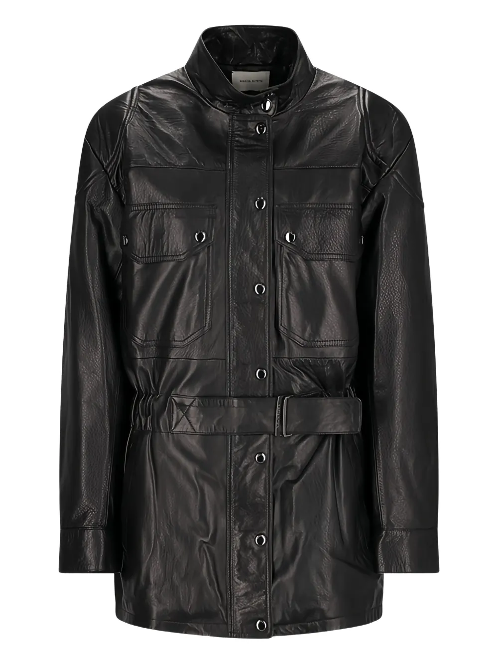 Magda Butrym clasp-fastening leather jacket | Black | Image 1
