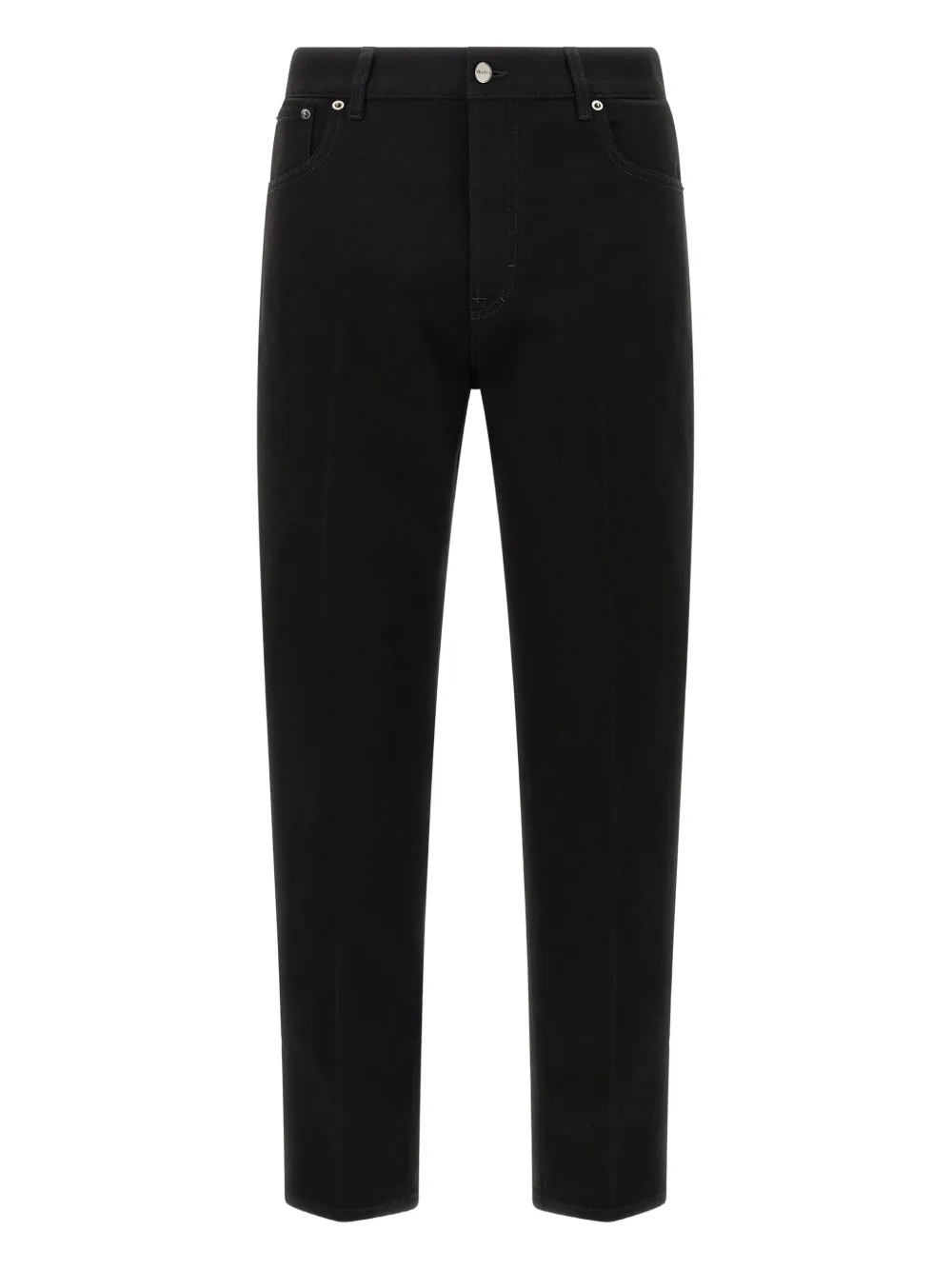Gucci Morsetto Cropped Jeans In Black