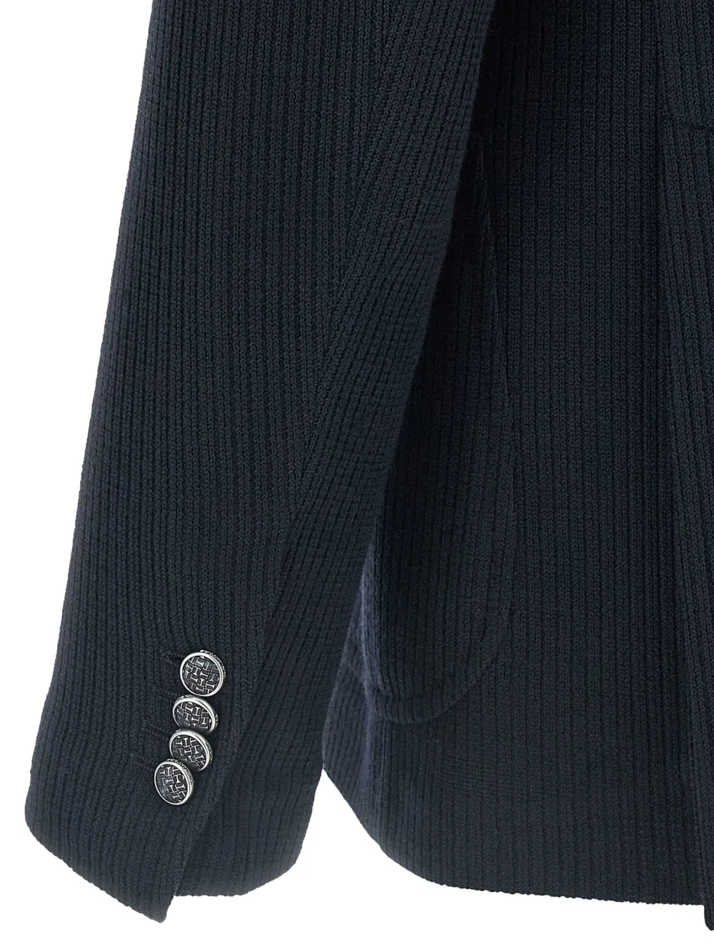 Tagliatore Blazer Doppiopetto In Lino Fiammato In Blue