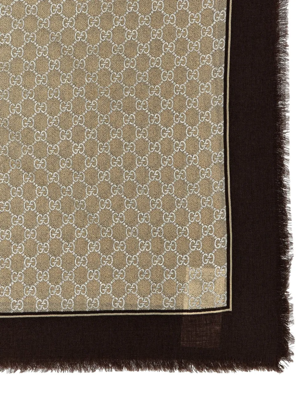 Gucci GG lamé scarf - Bruin