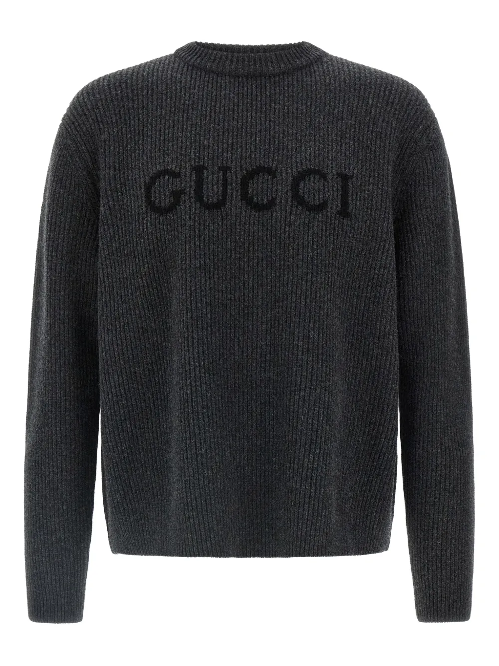 Gucci ribbed logo-intarsia sweater | Grey | Image 1