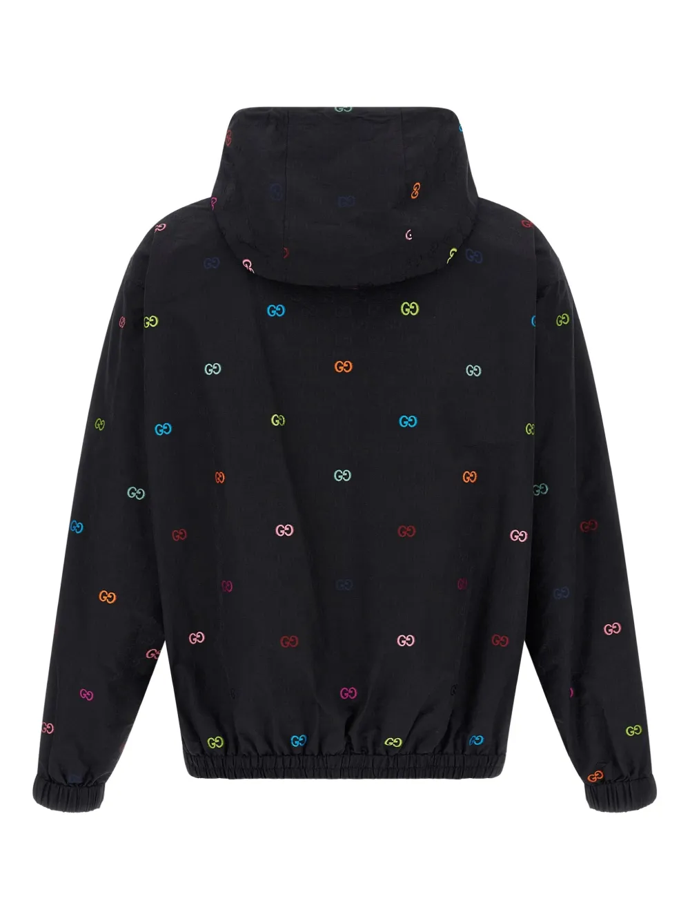 Gucci Gg-pattern Hooded Jacket In Black