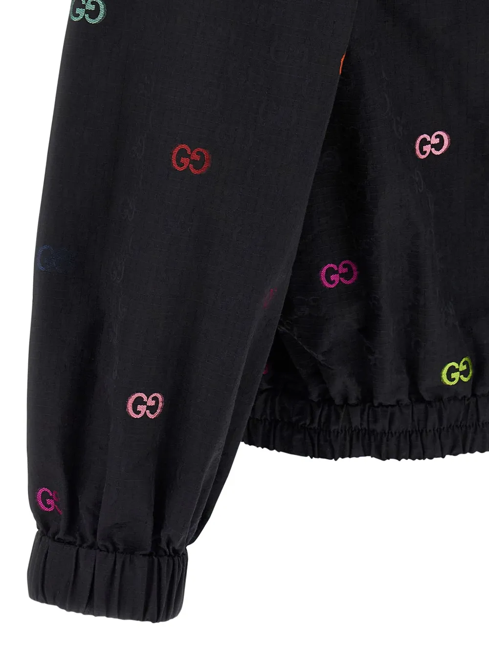 Gucci Gg-pattern Hooded Jacket In Black