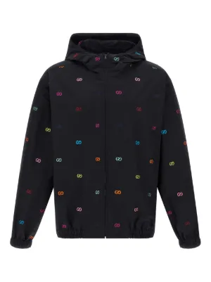 グッチフード付きジャケット Reversible GG wool hooded zip jacket in dark blue | GUCCI® US