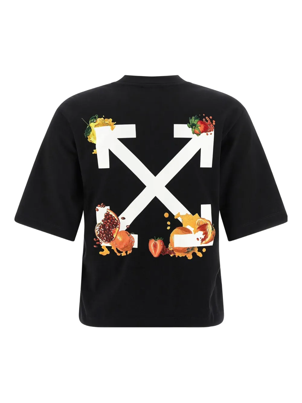 Off-white Graphic Arrow Fruit Design T-shirt In Black