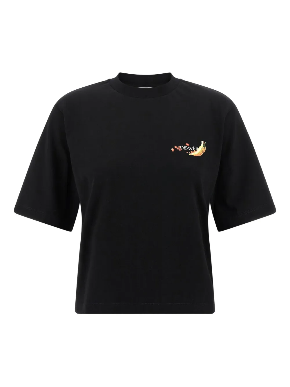 Off-white Graphic Arrow Fruit Design T-shirt In Black
