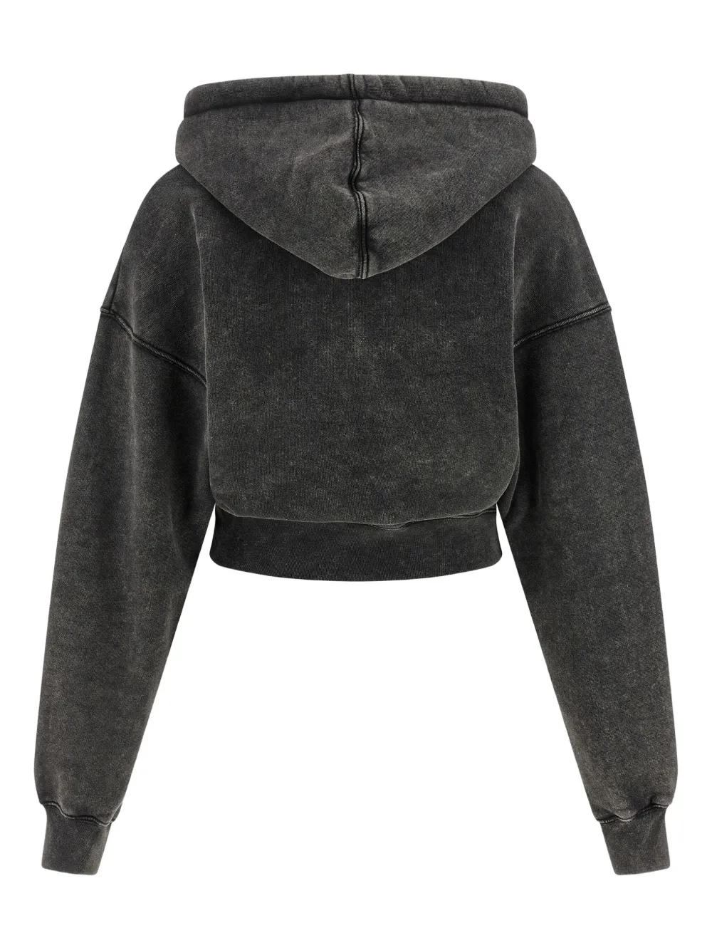 Off-white Bookish Logo-patch Hoodie In Gray
