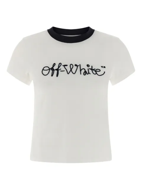 Off-White Script T-shirt i bomuld med broderet logo