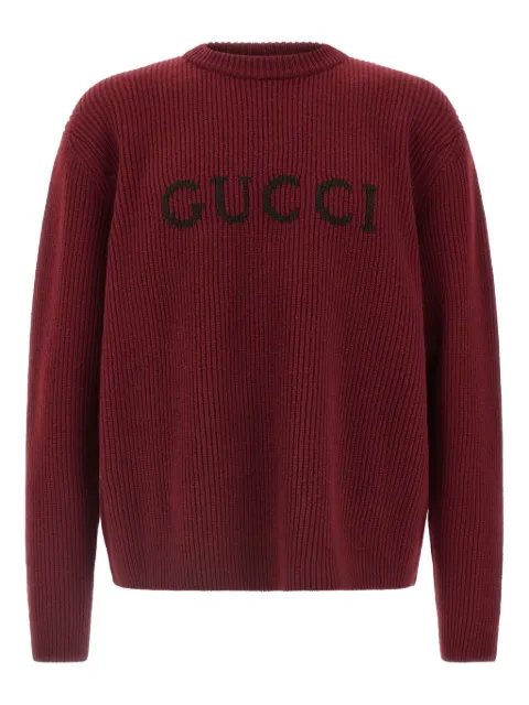 Gucci logo-intarsia ribbed sweater