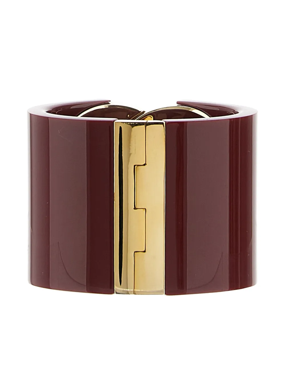 Gucci Interlocking-g Cut-out Bangle In Brown