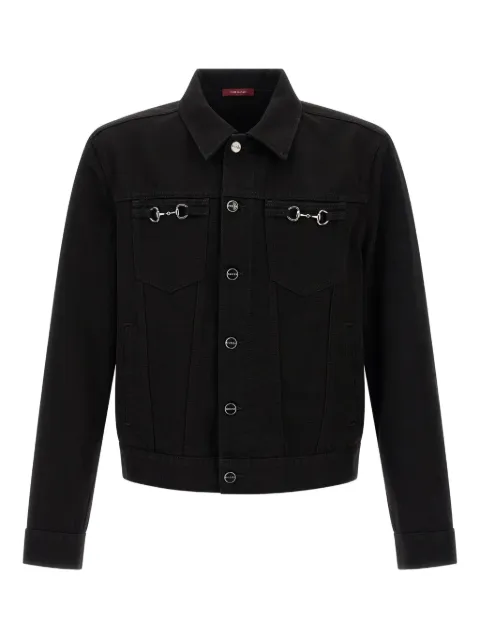 Gucci chamarra de mezclilla con motivo Horsebit