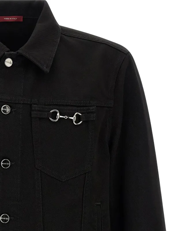 GUCCI ホースビットデニムジャケット Gucci ホースビット デニムジャケット | ブラック | FARFETCH JP
