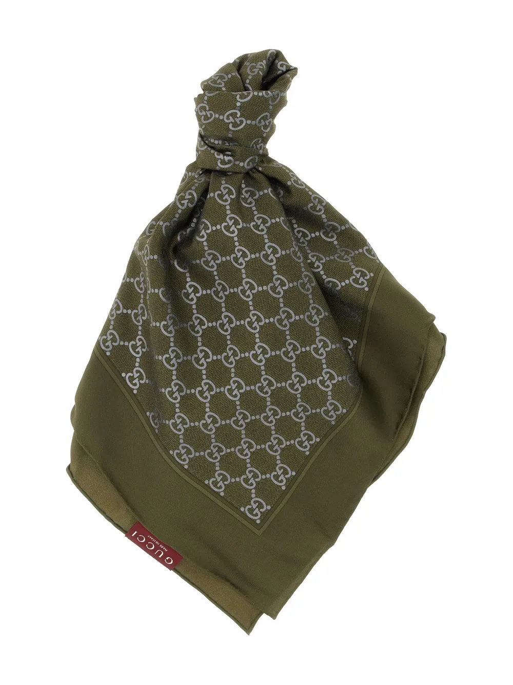 Gucci Printed Silk Scarf In Green