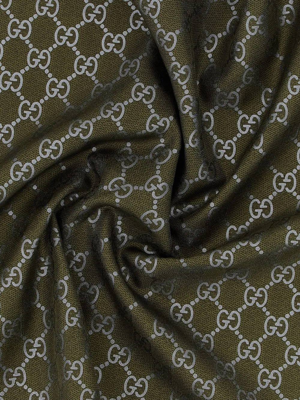 Gucci Two-tone Square Scarf Accessory In Green