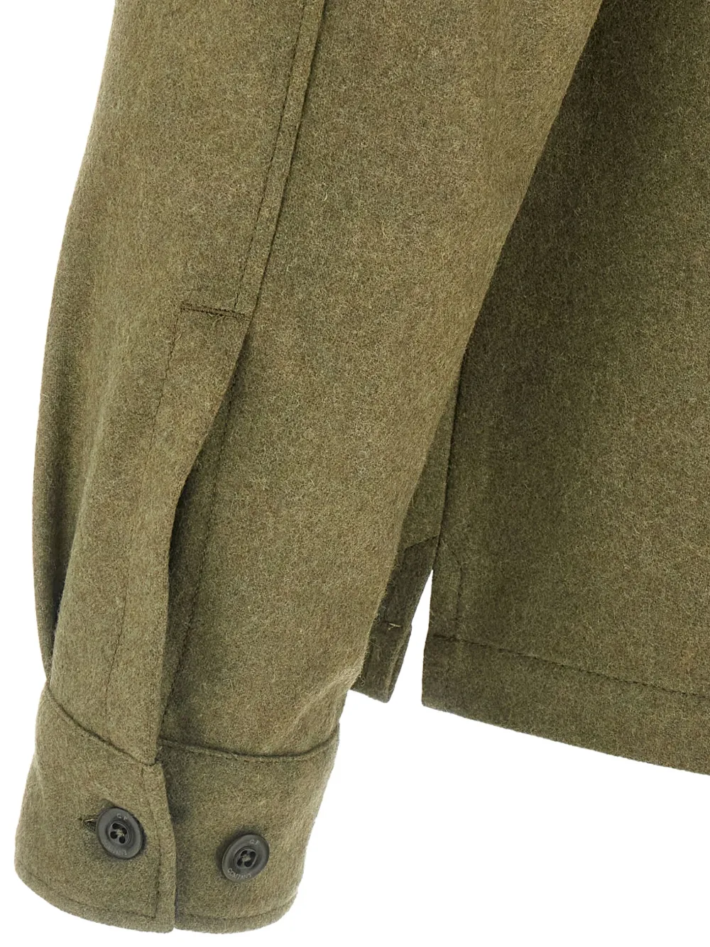 C.p. Company Wool Overshirt Shirt And Blouse Multicolor In Green