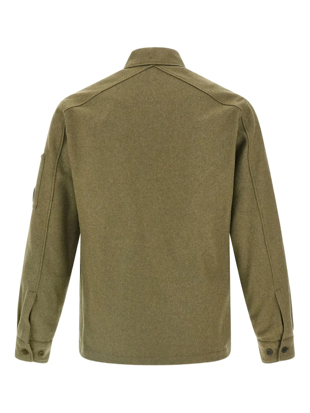 C.p. Company Wool Overshirt Shirt And Blouse Multicolor In Green