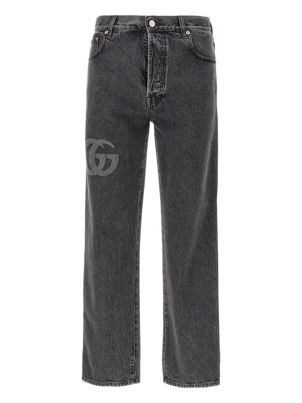 Gucci logo-detail slim-fit jeans - グレー Gucci logo-detail slim-fit jeans - グレー