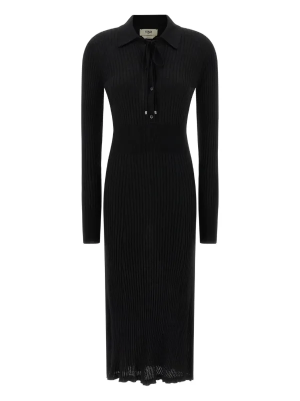 fendi logo knit dress Mytheresa