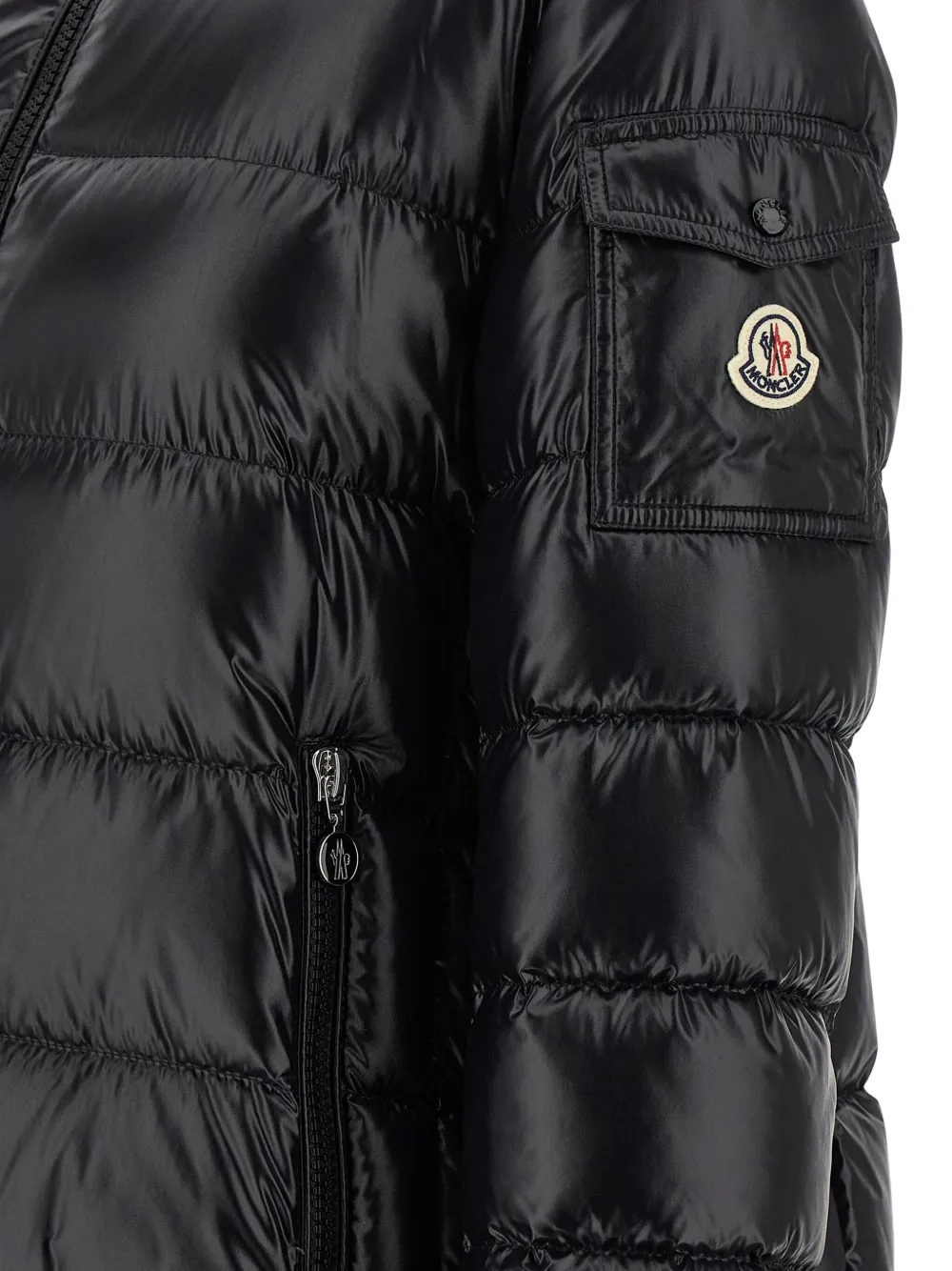 Moncler Courcelles gewatteerde jas Zwart