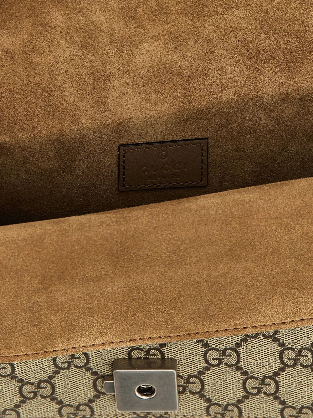 Gucci Dionysus Super Mini Printed Coated-canvas And Suede Shoulder Bag In Neutral