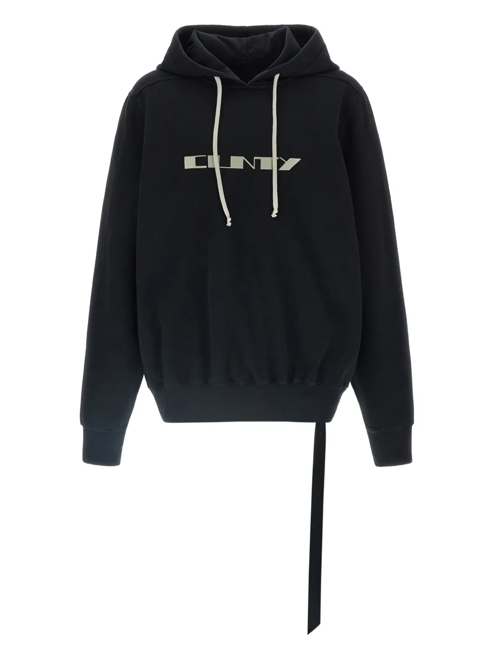 Rick Owens DRKSHDW text-print hoodie | Black | Image 1