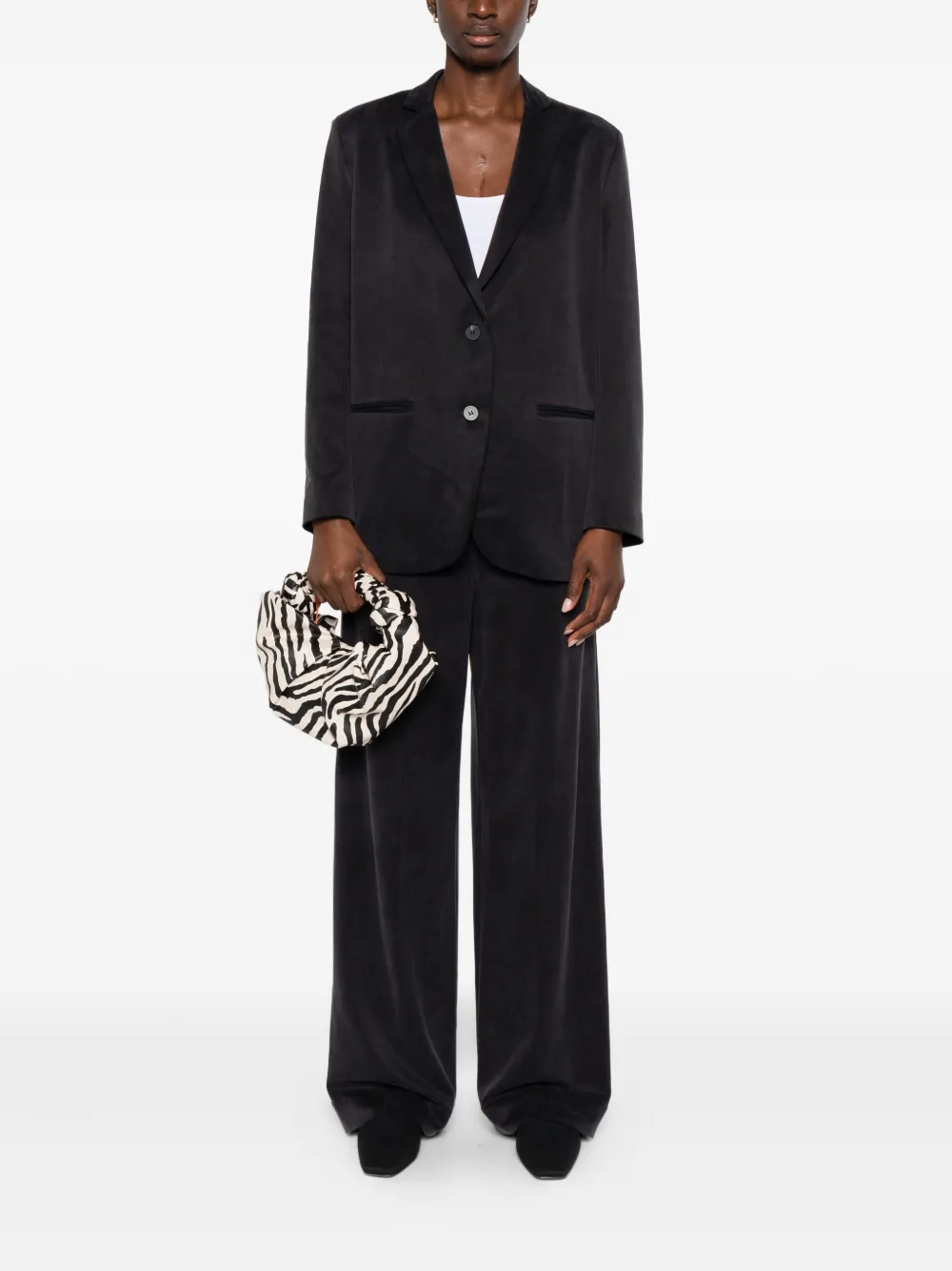 RRD pleated palazzo trousers - Zwart