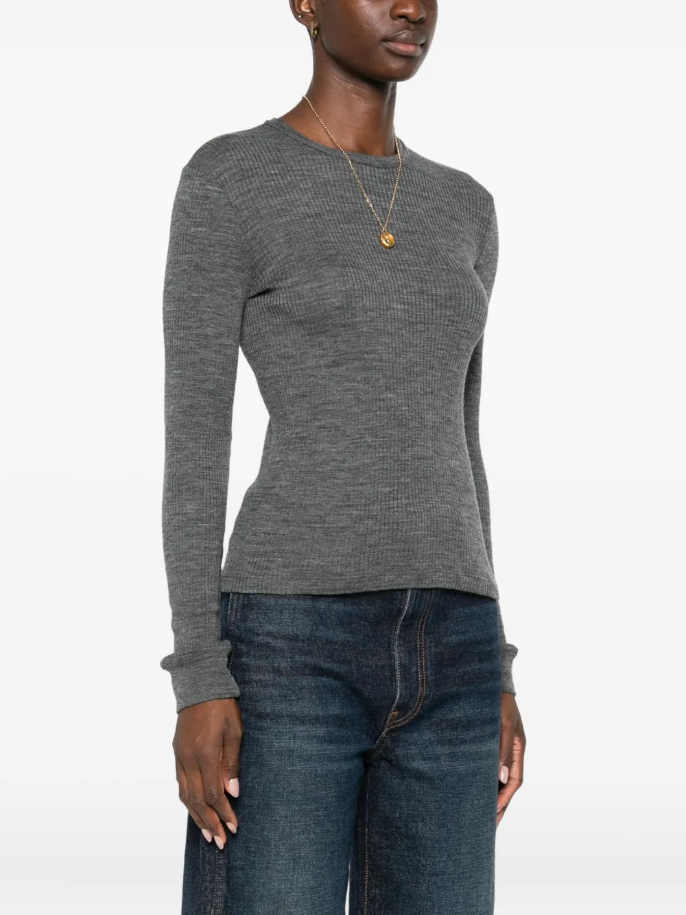 Forte Forte Crew Neck Sweater In Gray