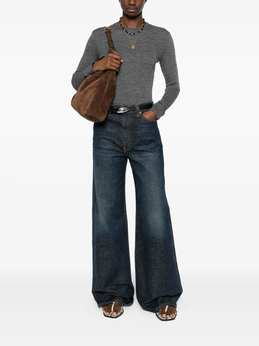 Forte Forte Crew Neck Sweater In Gray