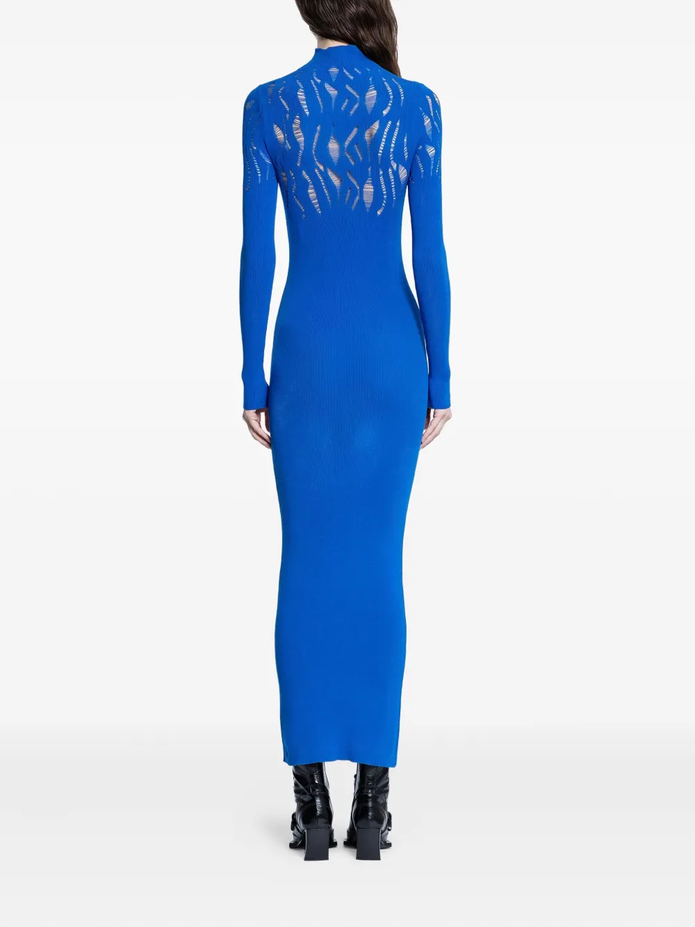 Ssheena Maxi-jurk met col - Blauw