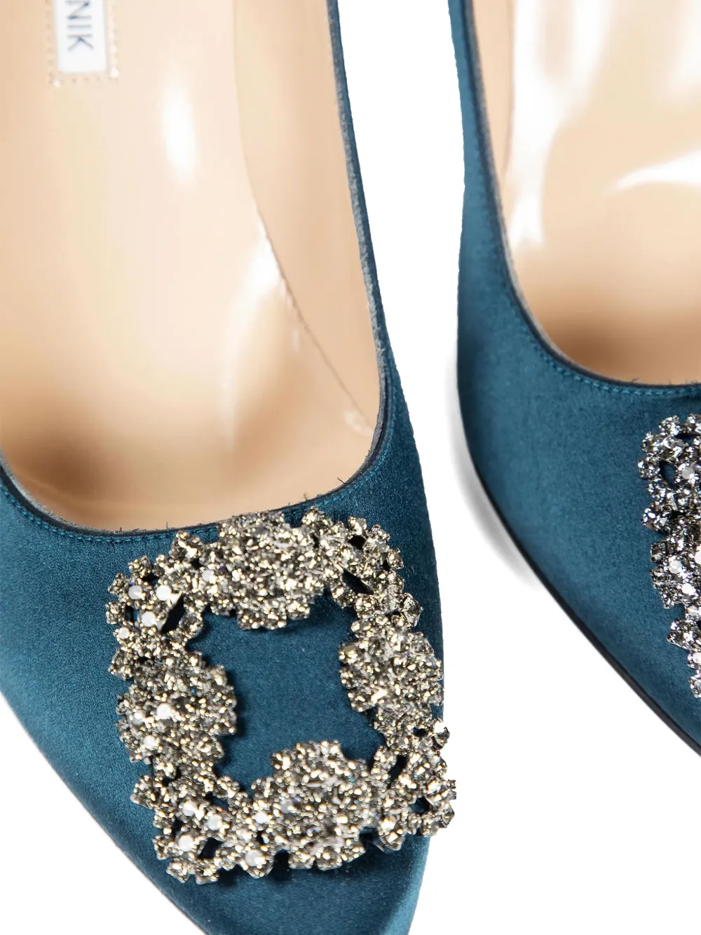 Manolo Blahnik 105 mm Hangisi pumps Blauw