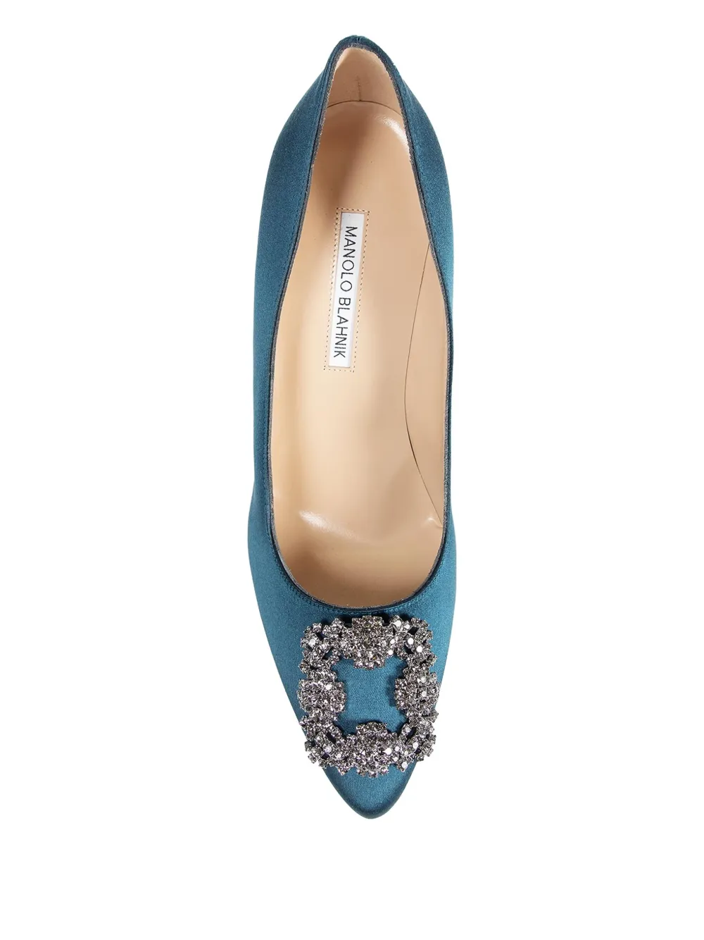 Manolo Blahnik 105 mm Hangisi pumps Blauw