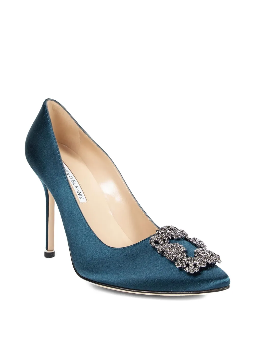 Manolo Blahnik 105 mm Hangisi pumps Blauw