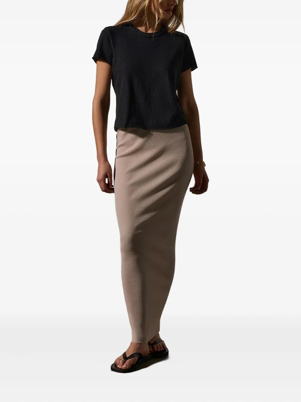 James Perse Cotton T-shirt In Black