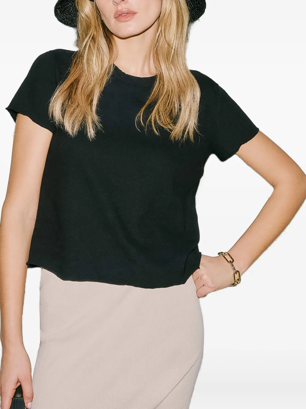 James Perse Cotton T-shirt In Black