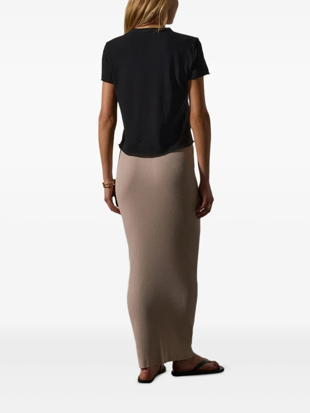 James Perse Katoenen T-shirt Zwart