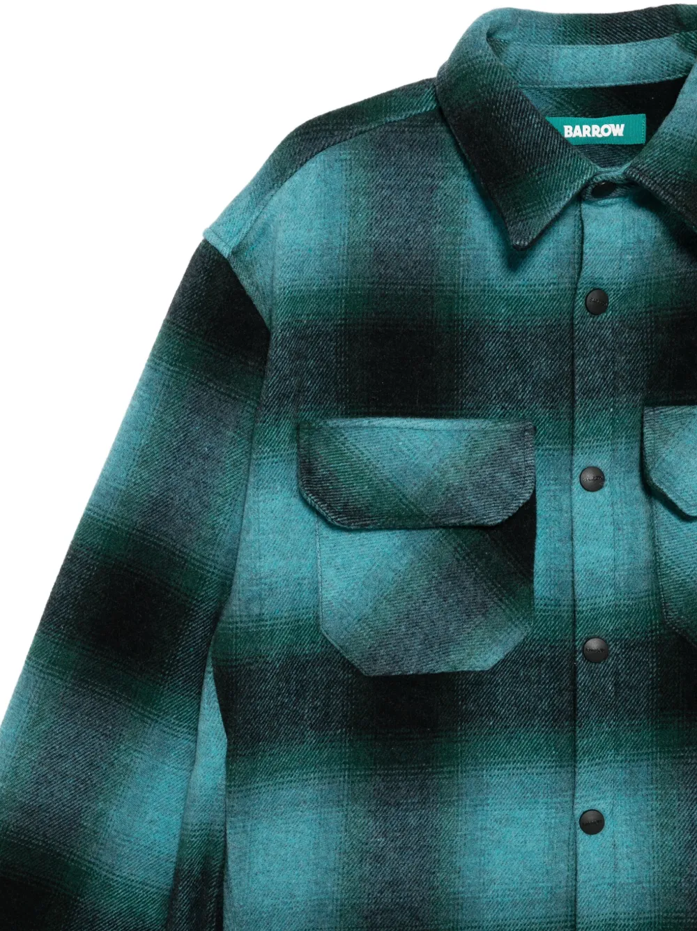 BARROW Geruit overhemd met zak Blauw