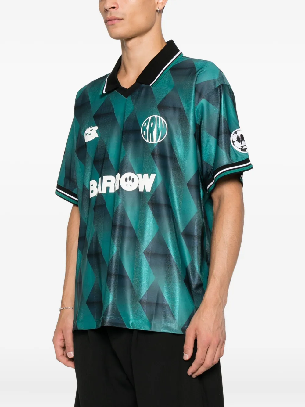 BARROW T-shirt met geometrische print Groen