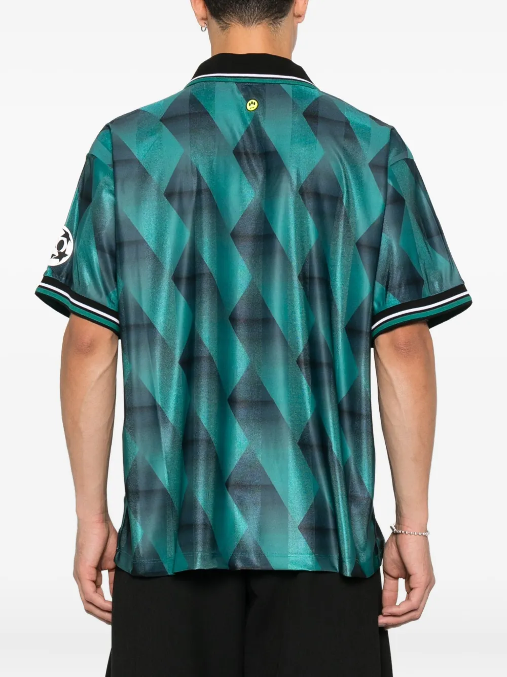BARROW T-shirt met geometrische print Groen