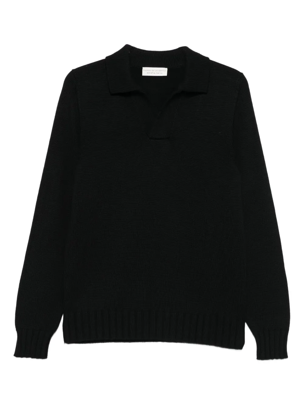 Filippo De Laurentiis polo-collar sweater | Black | Image 1