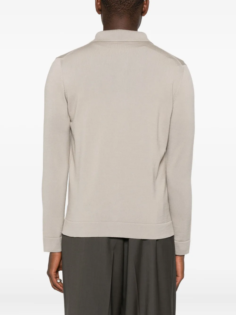 Luigi-gentile Notched-collar Cardigan In Neutral