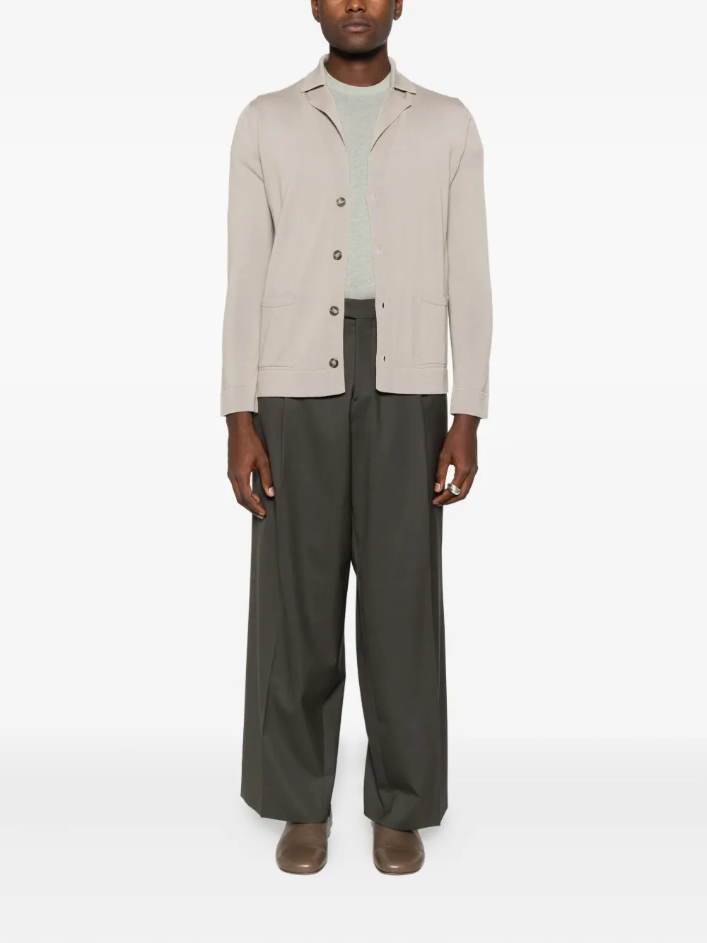 LUIGI GENTILE notched-collar cardigan | Cardigans | Image 2
